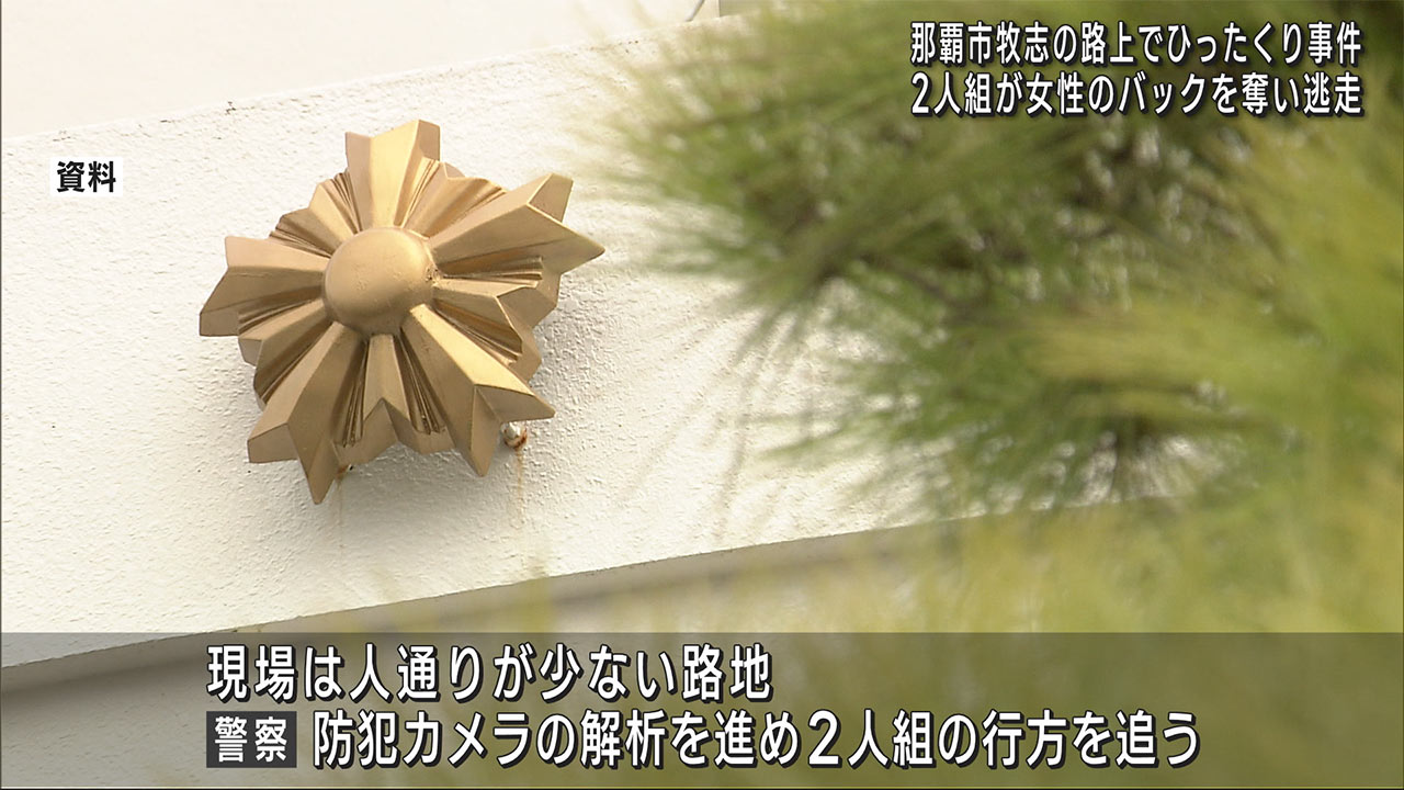 那覇市牧志でひったくり　被害女性けがなし