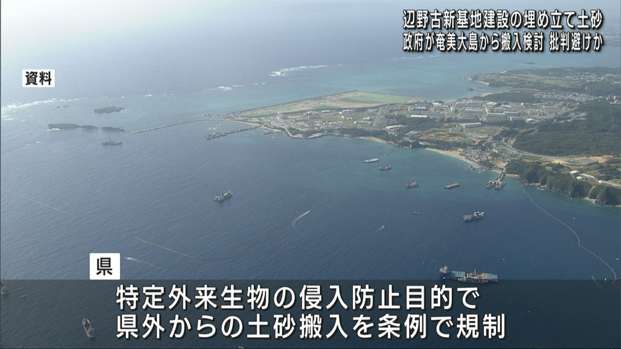 大浦湾埋め立て、奄美から土砂採取を検討　辺野古新基地建設