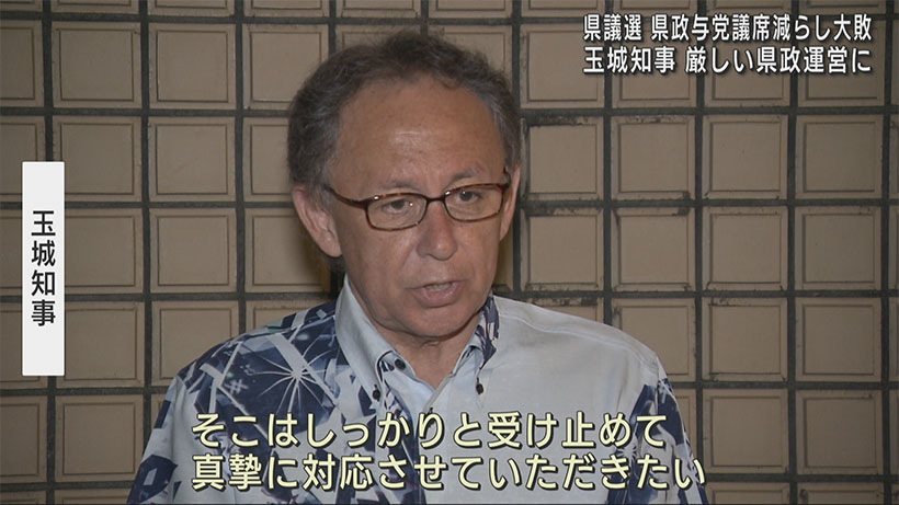 県議選・県政与党大敗　玉城知事は厳しい県政運営へ