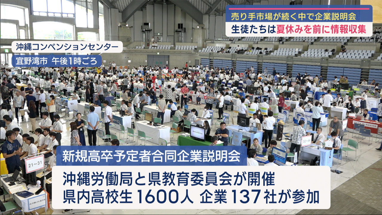来年の春に高校を卒業する生徒を対象に合同企業説明会が開催