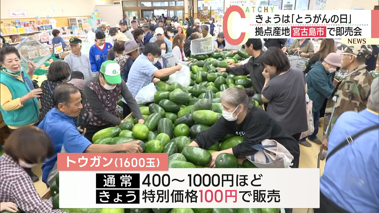 4月10日は「とうがんの日」拠点産地・宮古島市で特売に大盛況