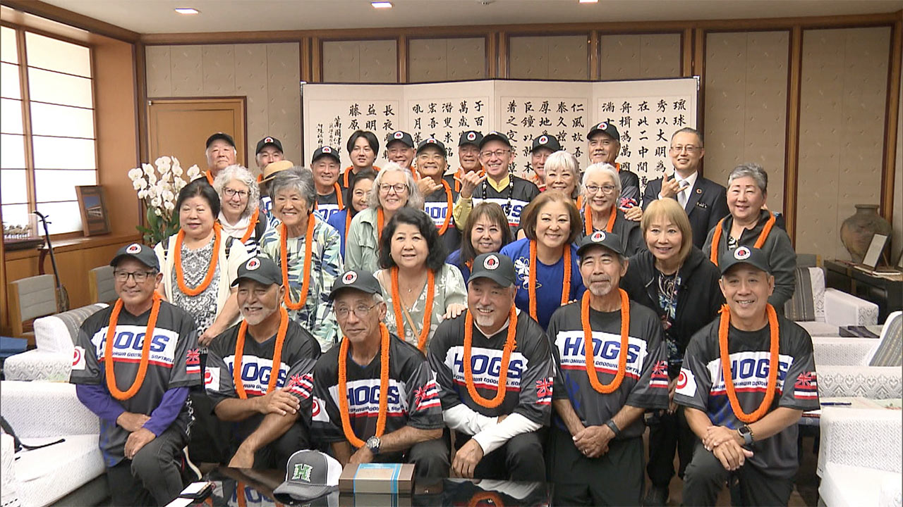 ハワイ沖縄のメンバーが親善ソフトボールに参加で来沖　知事と面会で「応援に行きたい」
