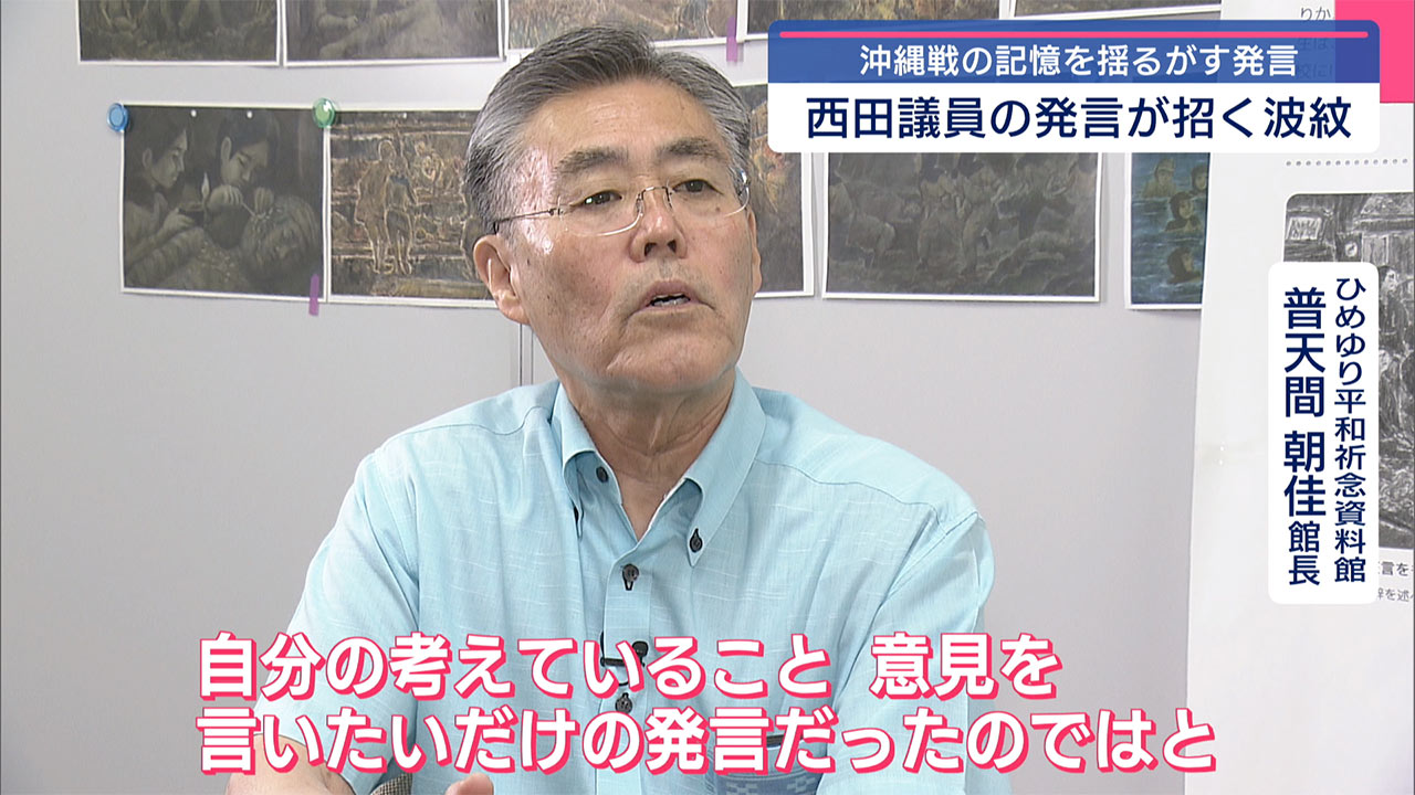 記者解説 西田氏発言の問題点は/ひめゆりの塔「歴史書き変え」歴史観と沖縄戦実相のはざまで