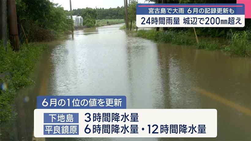 宮古島 6月の1時間当たりの降水量更新