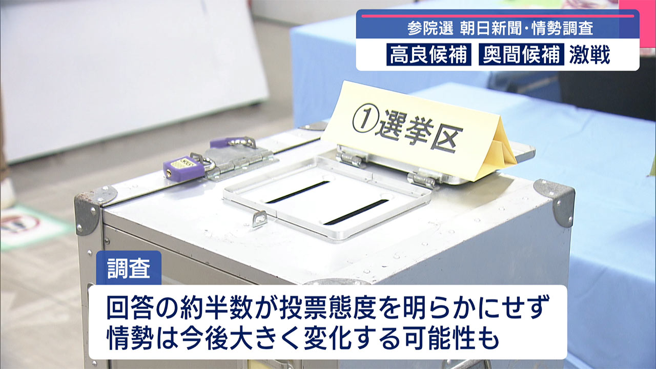 参院選 序盤の情勢調査&各候補者 週末の動き