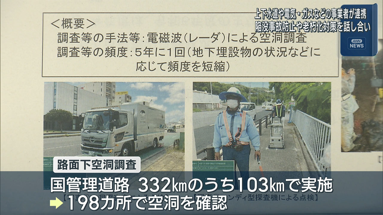 埼玉の道路陥没事故受け　地下占有物連絡会議
