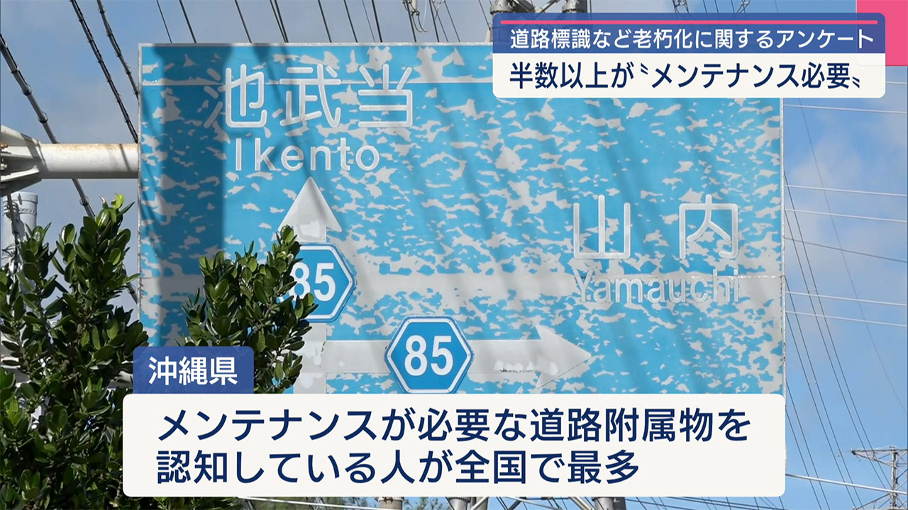老朽化した道路附属物のアンケートで半数以上が「メンテナンス必要」と回答