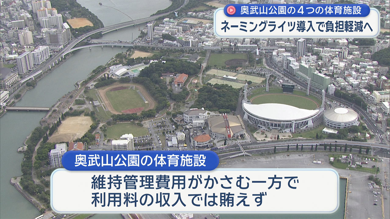 奥武山公園の体育施設／ネーミングライツ導入で維持費負担軽減へ