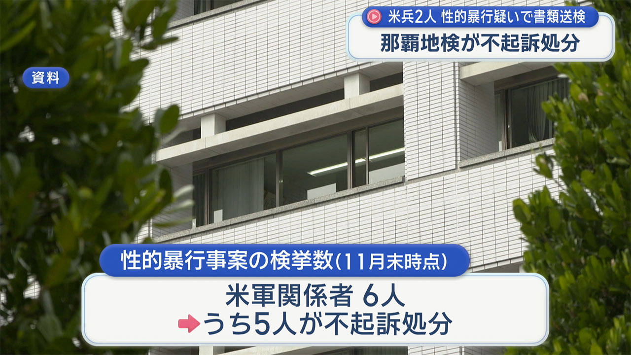 米兵2人不同意性交等の容疑で書類送検 地検が不起訴処分