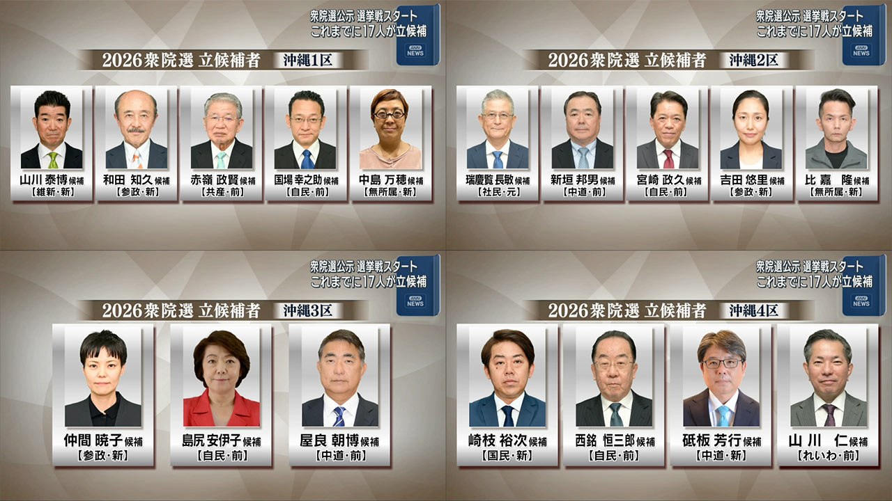 衆議院選挙公示 １7人が立候補
