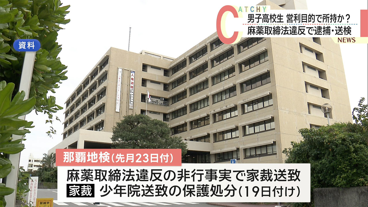 男子高校生が営利目的で大麻所持し逮捕・送検 容疑を一部否認