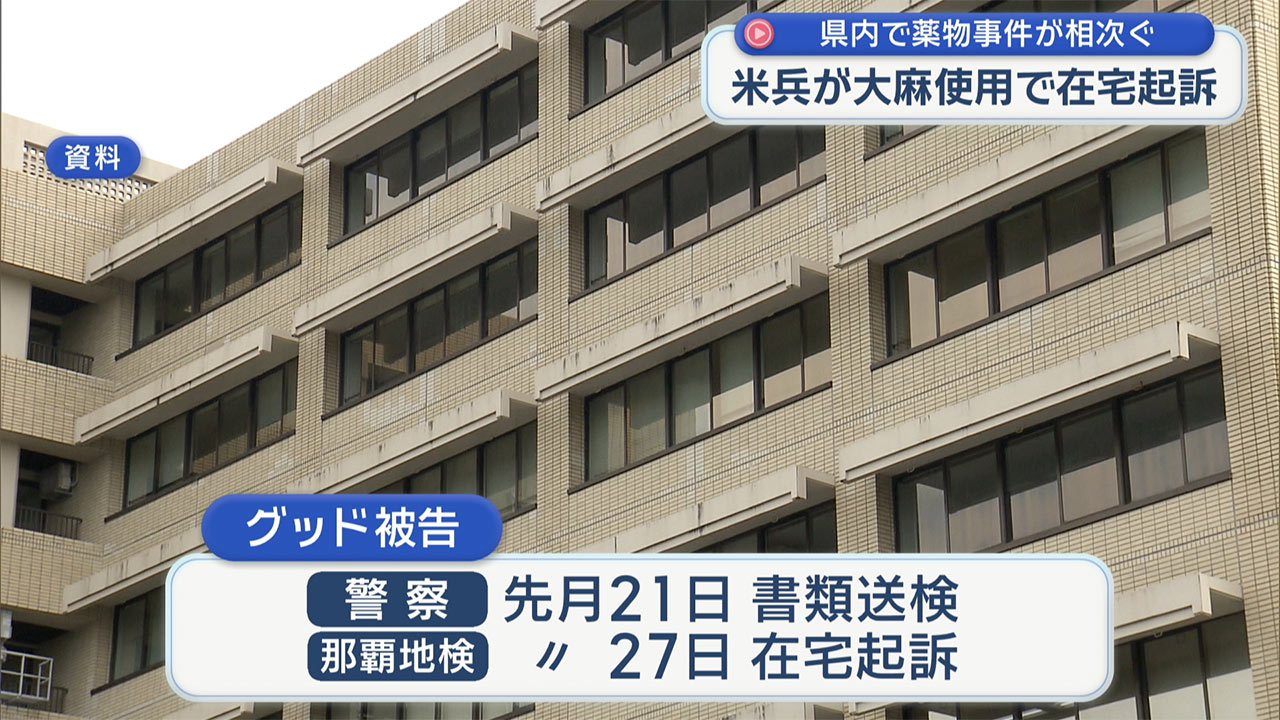 米兵が大麻使用の罪で在宅起訴 来月初公判予定