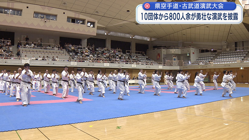 世代や流派をこえて約800人が演武 県空手道・古武道演武大会