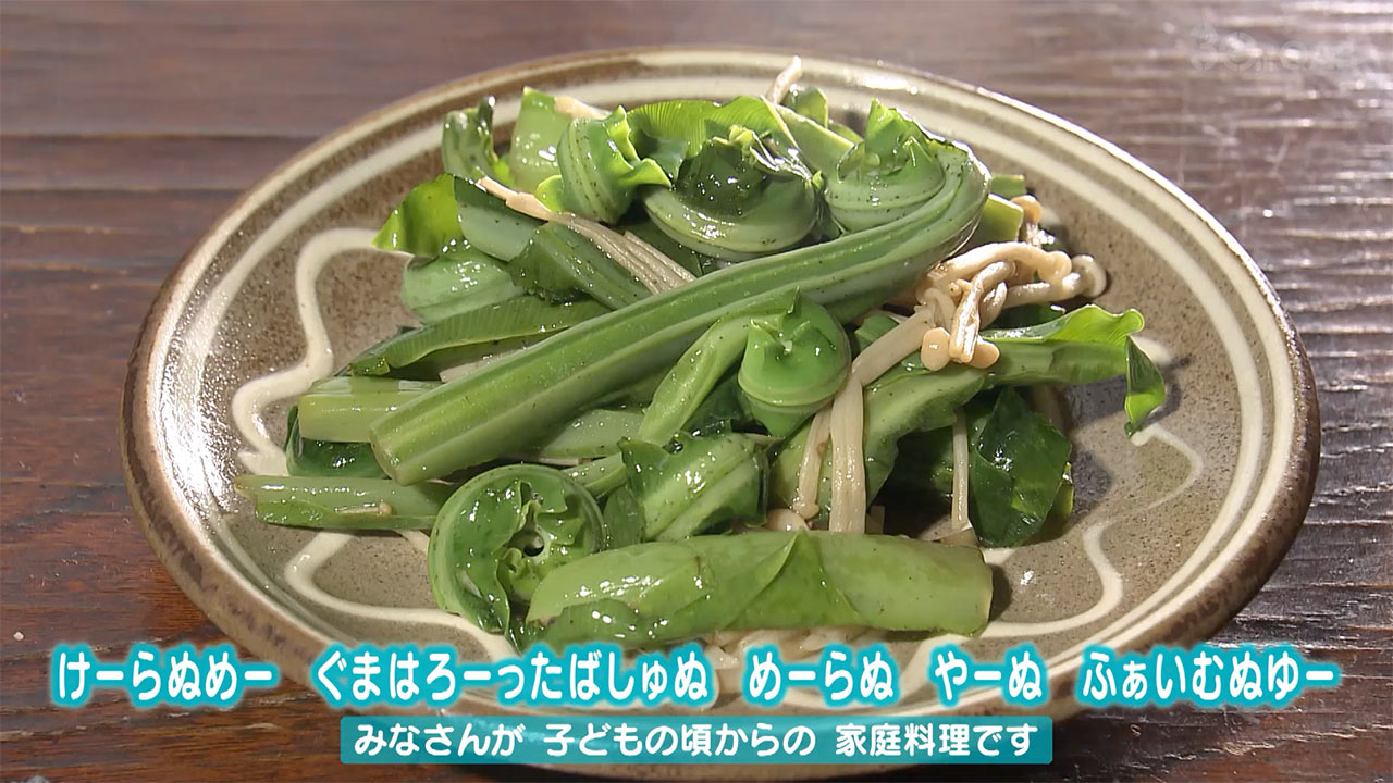 山菜の日！石垣島宮良言葉でさるむしるクッキング