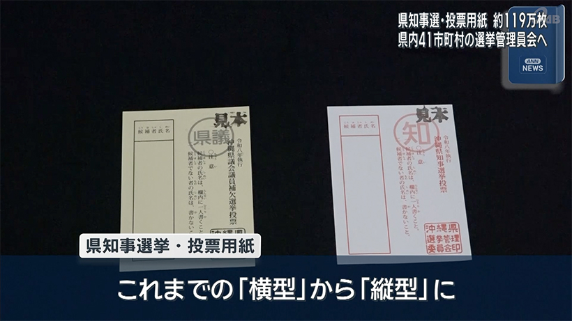 県知事選 投票用紙約119万枚を各市町村に発送へ