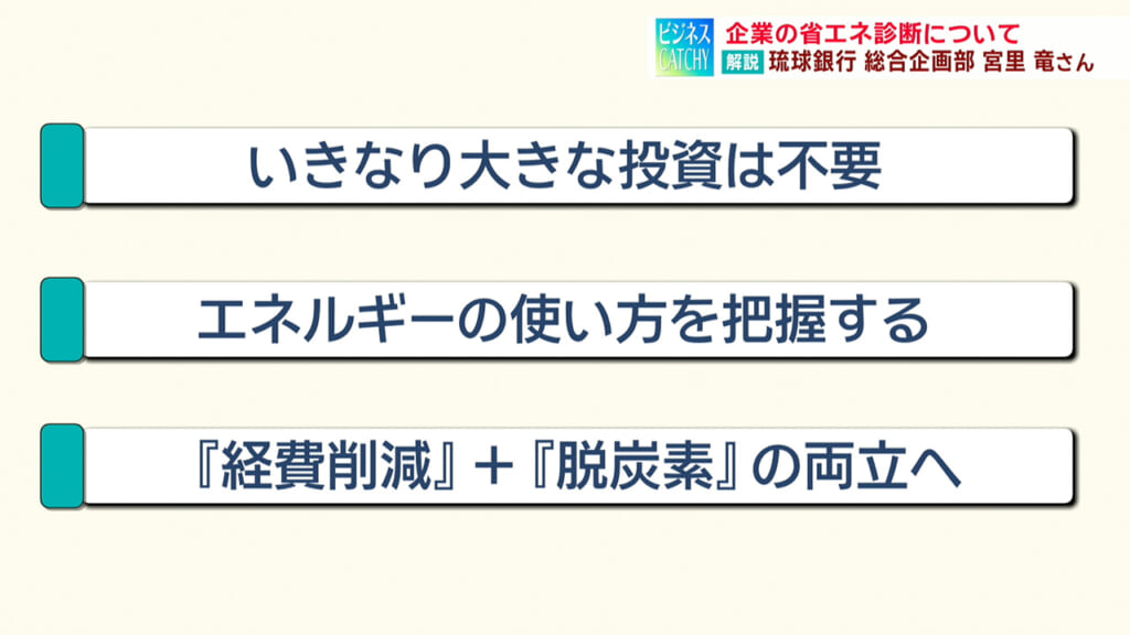 「省エネ診断」について りゅうぎん総研/ビジネスキャッチー