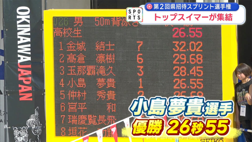 競泳選手が日本のトップスイマーに挑む
