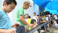 豊見城市の公園でそうめん流し／大人も子どもも大満足！