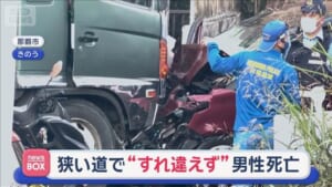 狭い道ですれ違えなかったか　トラックと車衝突　70代男性死亡　沖縄