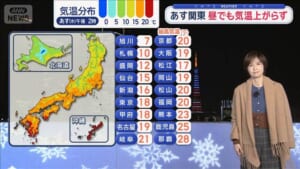 【全国の天気】気象警報が発表中　北海道は冬の嵐　あす朝今季一番の冷え込み