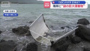 海岸に“謎の巨大漂着物”「SDC」の文字…正体は？