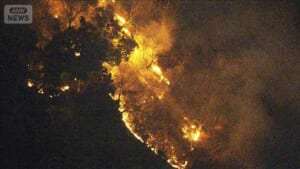 神奈川「日向山」で山林火災　15時間超経過も延焼続く