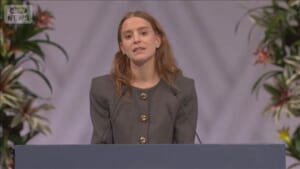 ノーベル平和賞 娘が代理スピーチ　マチャド氏「民主主義は平和に不可欠」