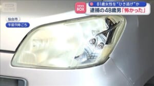 81歳女性を“ひき逃げ”か 逮捕の48歳男「怖かった」