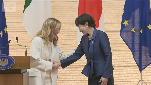 日伊首脳会談 両国関係を格上げ　メローニ氏 初の女性首相は「栄誉であり責任」