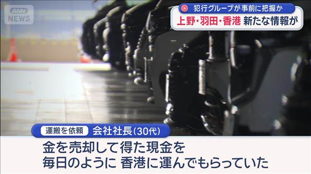上野・羽田・香港　新たな情報が　犯行グループが事前に把握か