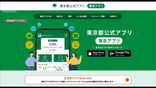 「東京アプリ」きょう開始　物価高対策で1万1000円分のポイント付与