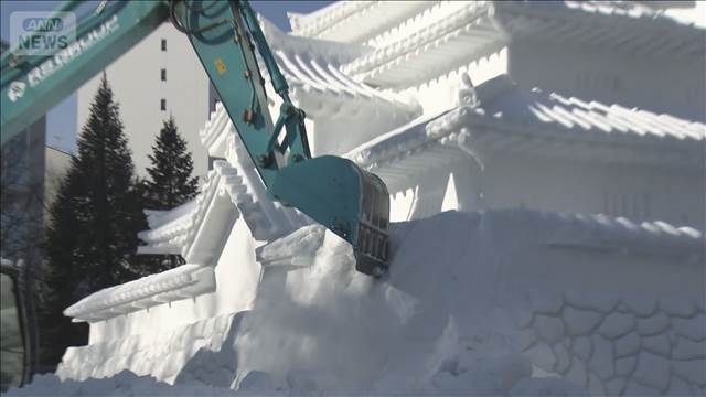 さっぽろ雪まつり 11日に閉幕　コロナ以降初の250万人超 雪像解体惜しむ声