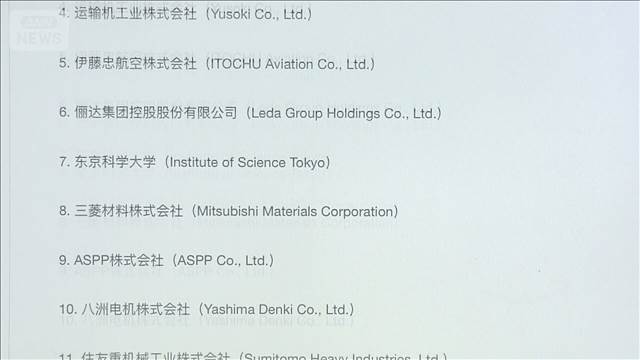 中国 日系企業など20社を輸出規制リストに　安全保障を理由に