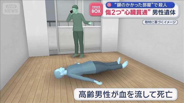 傷2つ“心臓貫通”男性遺体　“鍵のかかった部屋”で殺人　大阪・東淀川区