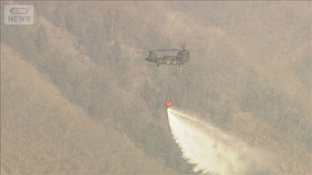 群馬・上野村の山火事鎮火せず　9世帯に避難指示