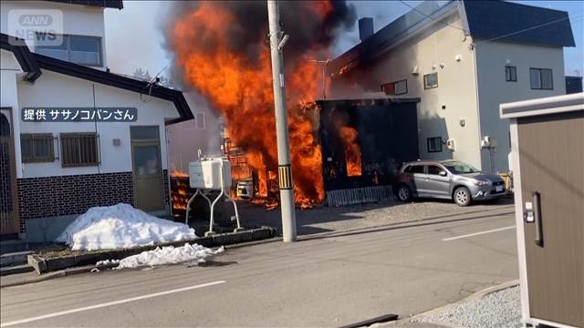 物置から出火 隣家にも延焼 「爆発すると危ない」　北海道旭川市