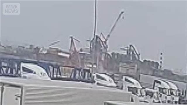 足場崩落の瞬間　川崎クレーン事故