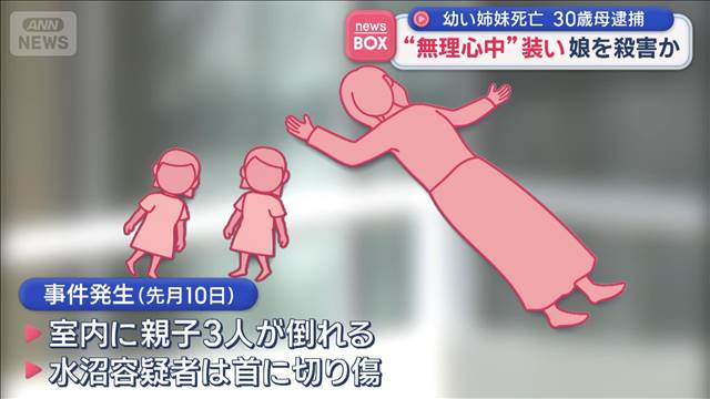幼い姉妹死亡 30歳母逮捕　“無理心中”装い 娘を殺害か　福岡・嘉麻市