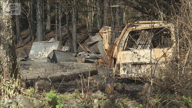 大槌町の山火事 避難指示解除　消防が「熱源調査」進める