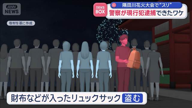 警察が現行犯逮捕できたワケ　隅田川花火大会で“スリ”