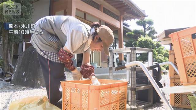 「暑さで復旧進まない」　被災地では危険な暑さ　震度7観測の熊本・氷川町