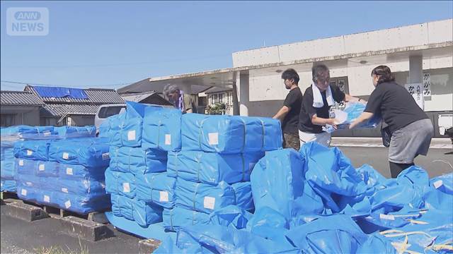 熊本地震 被災地にブルーシート配布へ　台風13号に備え 急ぐ雨対策