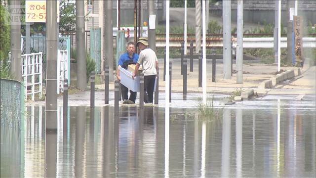 豪雨被害の千葉・大網白里市　放置車両の移動は難航