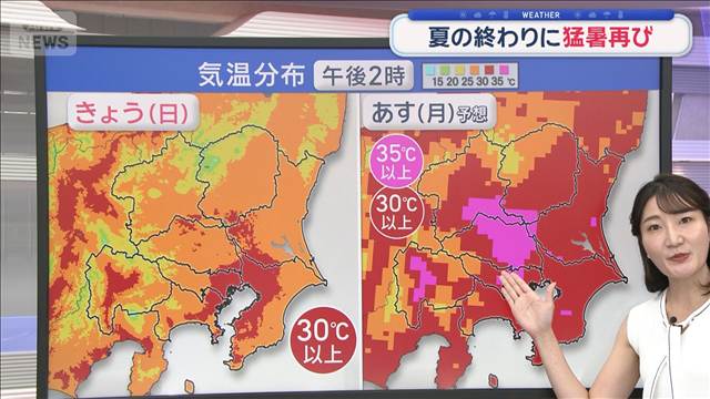 【関東の天気】局地的に雷雲発生中　8月終盤は猛暑再び 熱中症対策を
