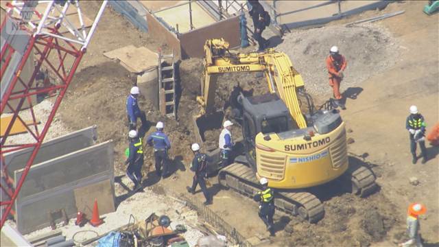 アウトレットの建物工事中　穴に作業員が落下　体の半分埋まるも救助　東京・八王子市