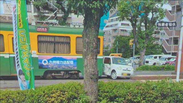 【速報】市電に軽乗用車が衝突　逃走していた3人のうち男1人を逮捕　鹿児島
