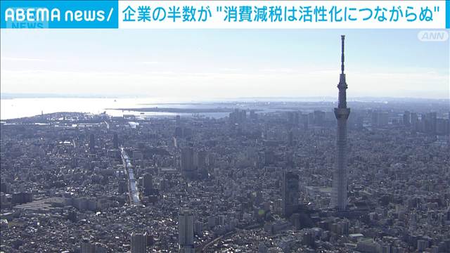 消費減税は活性化に「つながらない」　半数が回答　帝国データバンクの調査で