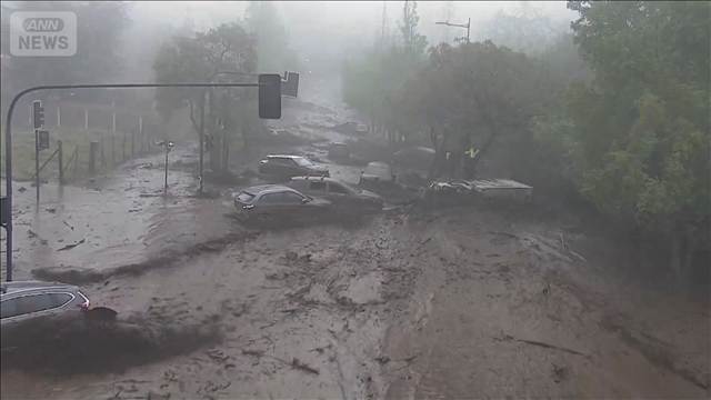 南米チリで土石流　6人けが　首都サンティアゴで1万2000世帯が停電
