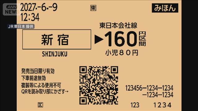 磁気がQRコードに　JR東日本など7社