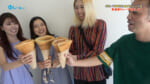 お笑い事務所所属女性タレント達 新食感クレープを楽しむ！